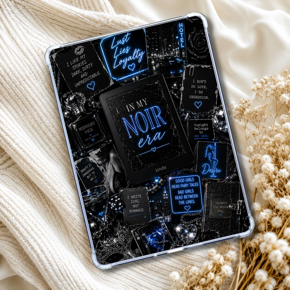Noir Era Neon Lights Kindle Insert or eReader Case Decor | Accessories for Book Lovers