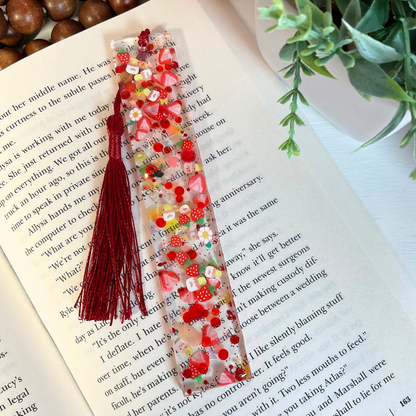 Strawberry Patch Resin Bookmark-Glow in the Dark