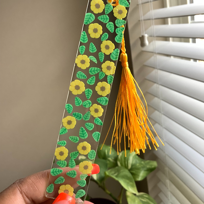 Sunflower Resin Bookmark