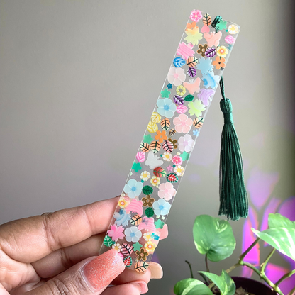 Enchanted Garden Resin Bookmark-Glow in the Dark