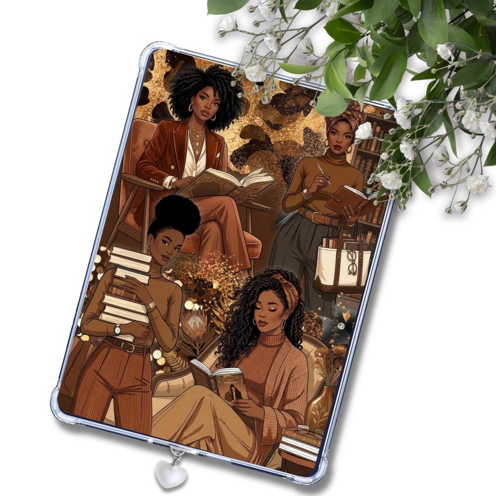Brown Tan Collage Reader Insert: Kindle or eReader Decor for Book Lovers