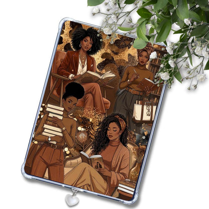 Brown Tan Collage Reader Insert: Kindle or eReader Decor for Book Lovers