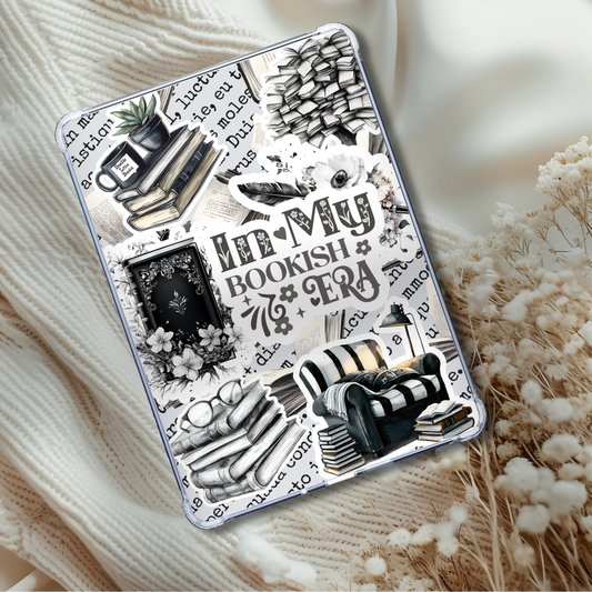 In My Bookish Era Black Sticker Look Kindle Insert for Clear Case | Bookish Accessories