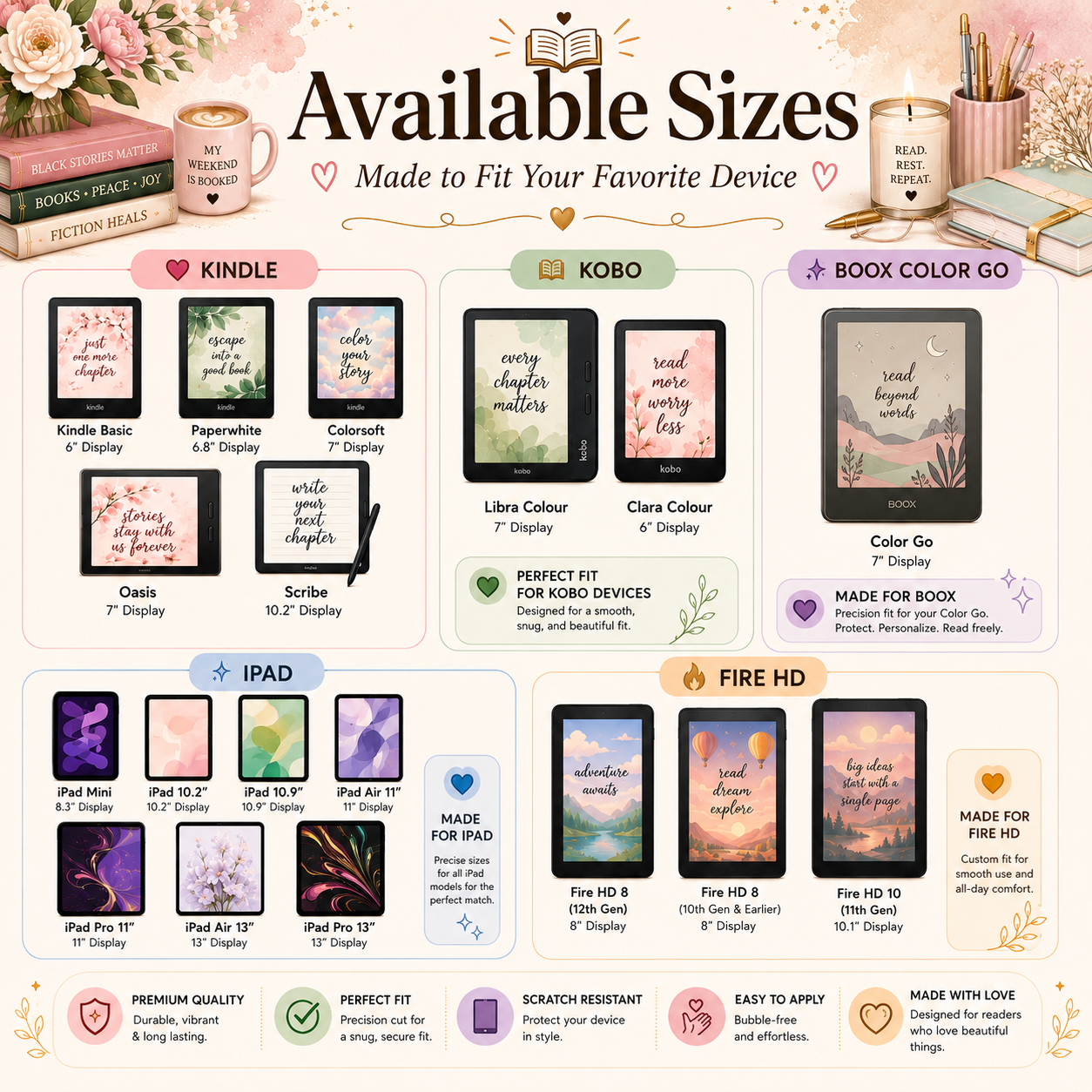 Gem Currently Reading Kindle Insert or eReader | Decor For Book Lovers