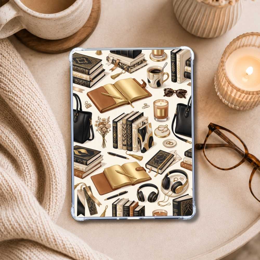 Chic Reader Kindle insert styled in a clear eReader case