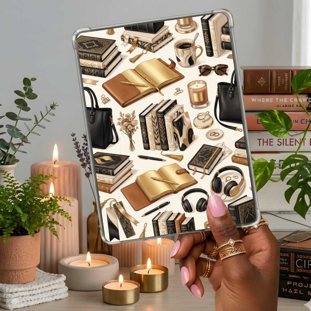 Chic Reader Kindle insert second lifestyle view in a clear eReader case