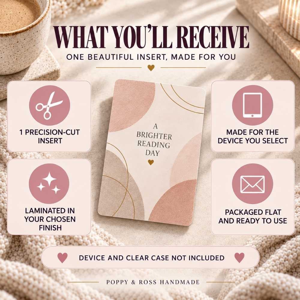 What you receive with the Chic Reader Kindle insert