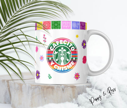 Cafecito y Chisme Coffee Mug 15 Oz