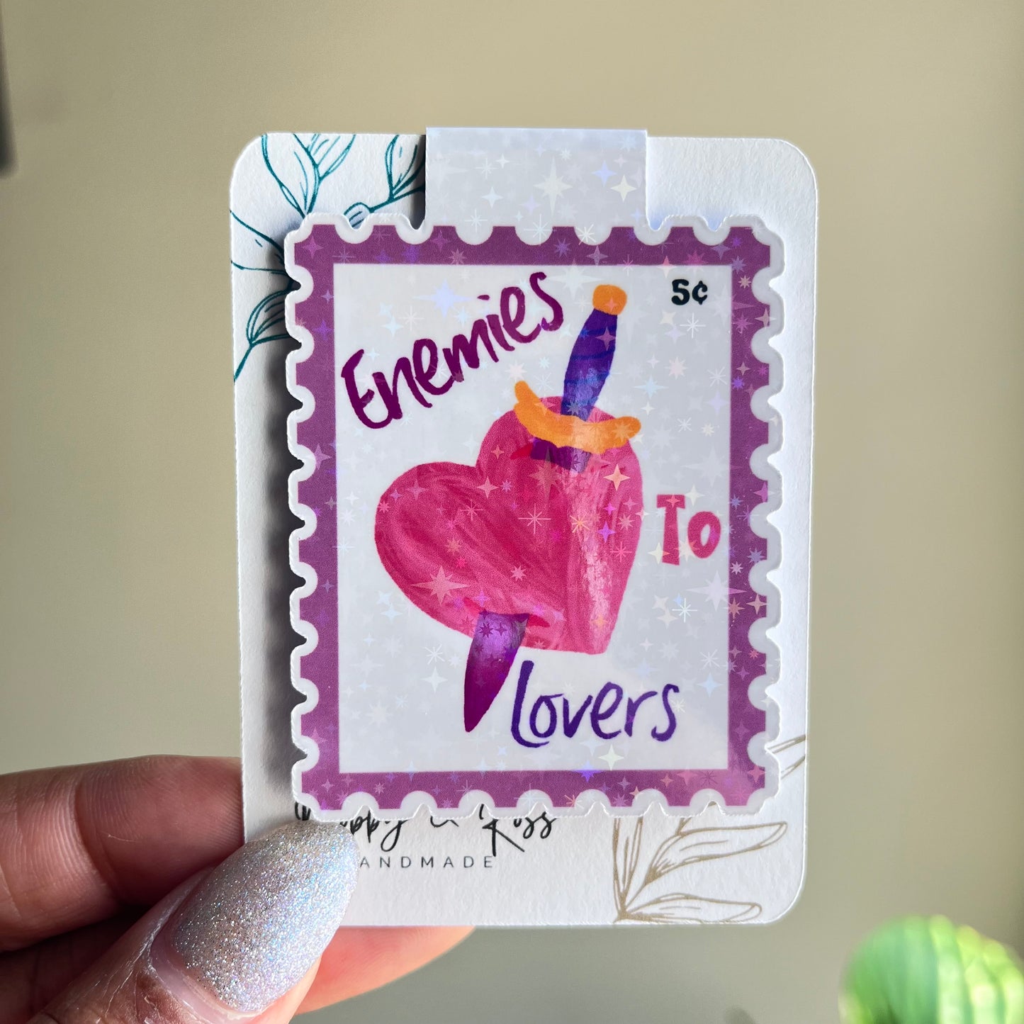 Enemies to Lovers Stamp Magnetic Bookmark