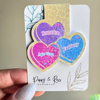 Tropes Pastel Convo Hearts Magnetic Bookmark