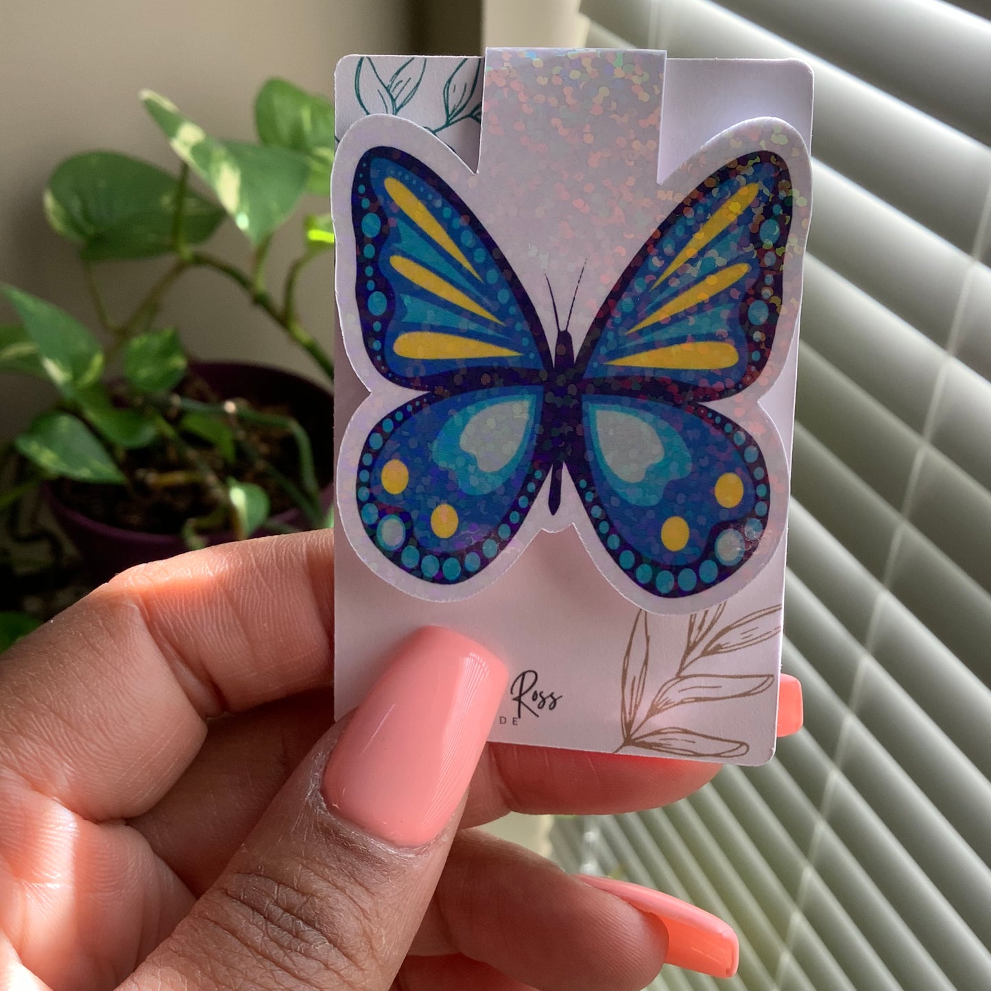 Blue Butterfly Magnetic Bookmark