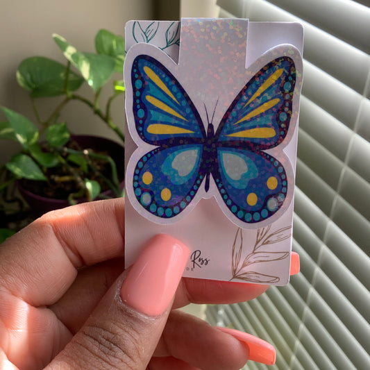 Blue Butterfly Magnetic Bookmark