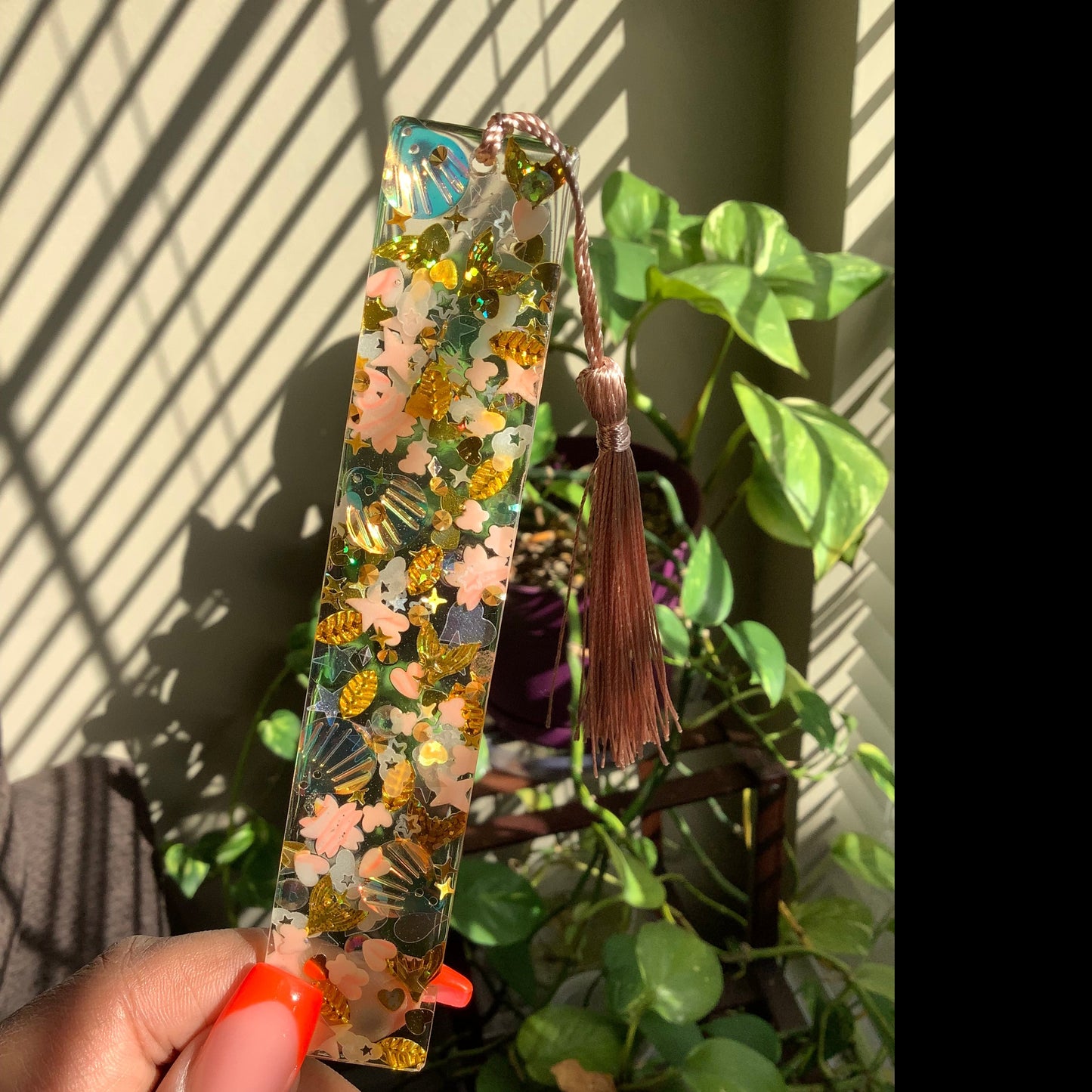 Coral Reef Resin Bookmark