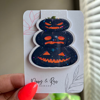 Three Face Halloween Magnetic Bookmark