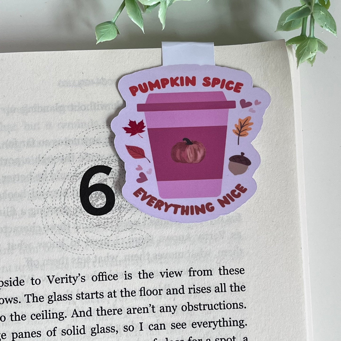 Pumpkin Spice Coffee Cup Magnetic Bookmark - Limited Time