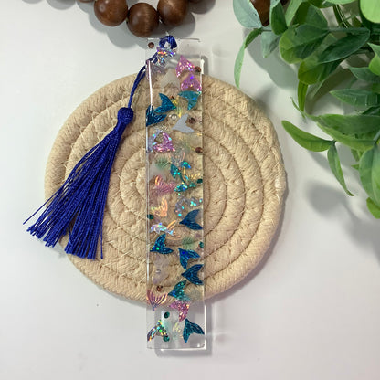 Holographic Mermaid Tails Resin Bookmark