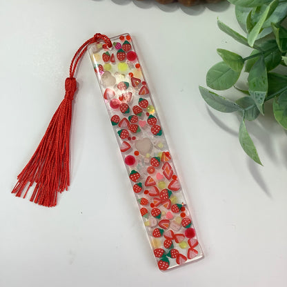 Strawberry Patch Resin Bookmark-Glow in the Dark