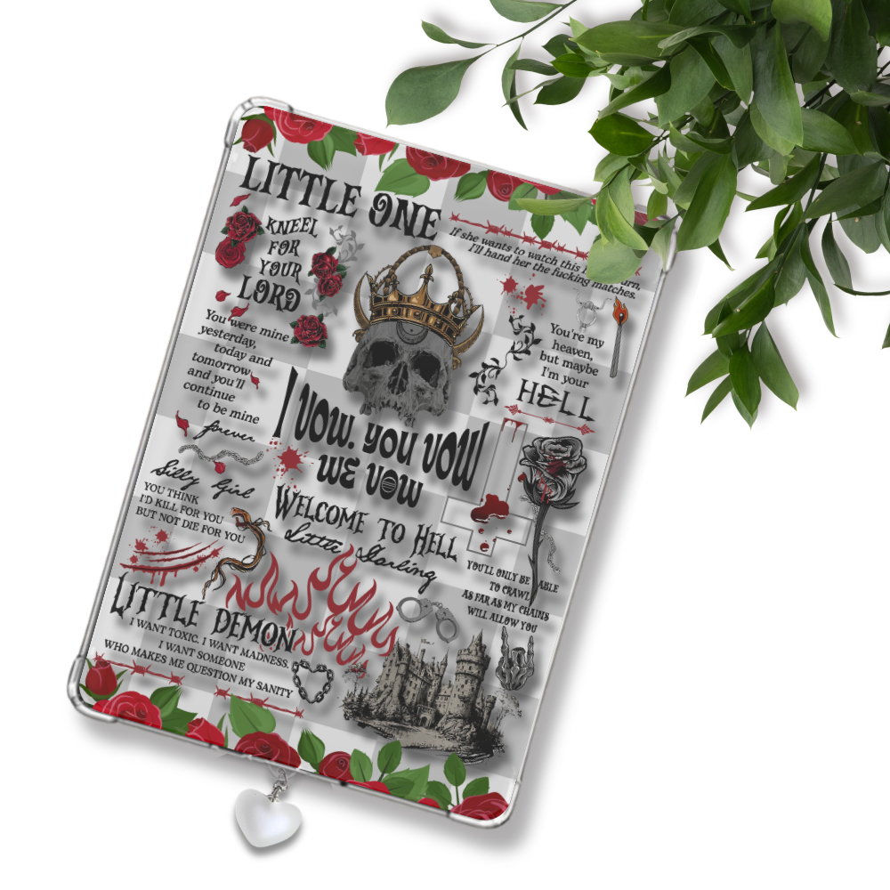 I Vow Roses Aesthetic Kindle Insert for Clear Case | Bookish Accessories