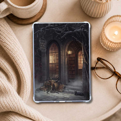 Library of No Return Kindle insert styled in a clear eReader case