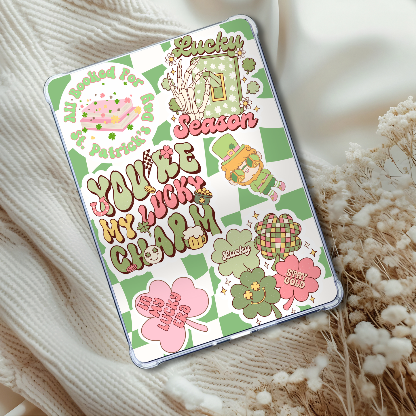 Lucky Reader Sticker Look  Insert for Clear Case | Bookish Accessories
