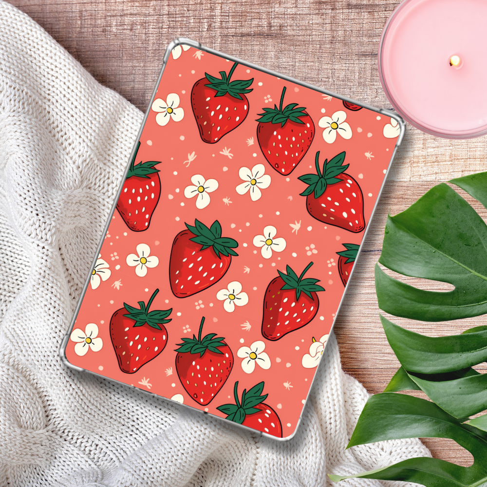 Strawberry Shimmery Holographic Insert for Clear Case | Bookish Accessories