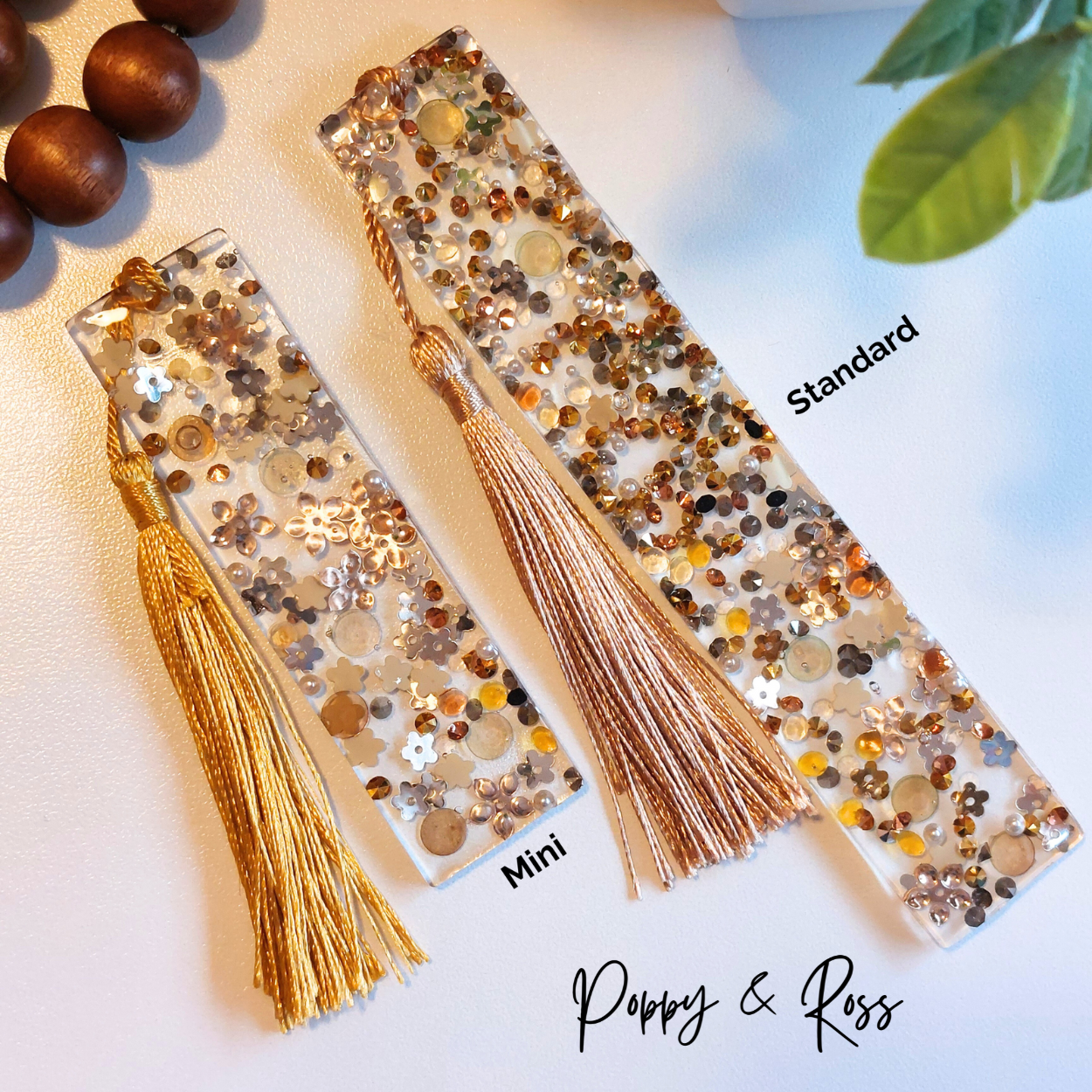 Champagne Sparkle Resin Bookmark