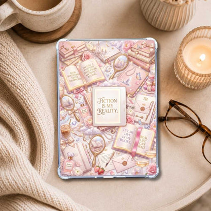 Princess Reader Kindle insert styled in a clear eReader case