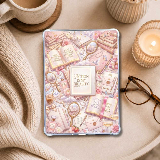 Princess Reader Kindle insert styled in a clear eReader case