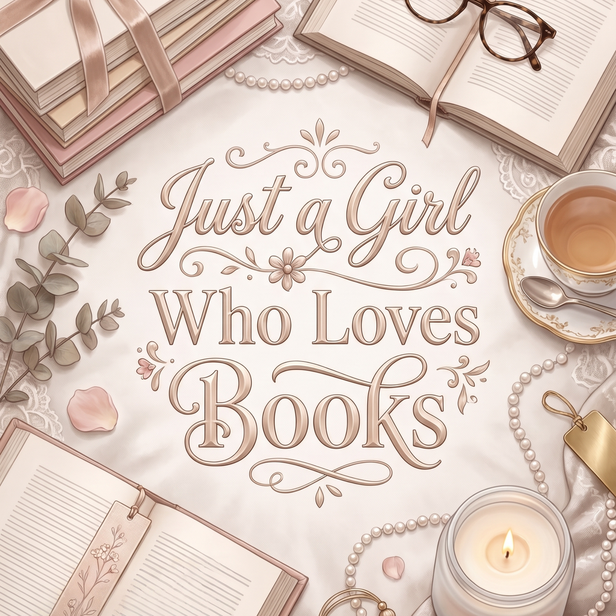 Just a Girl Who Loves Books Kindle Insert | Clear Case eReader Decor