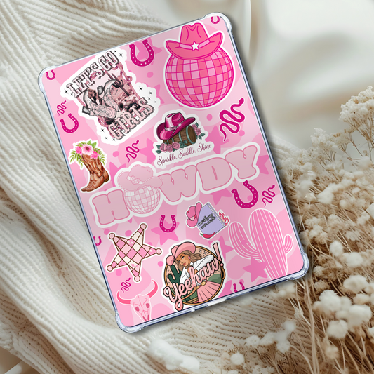 Cowboy Romance Howdy Sticker Look Kindle Insert for Clear Case | Bookish Accessories