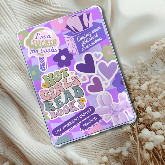 Hot Girls Read I Sticker Look Insert for Clear Case | Bookish Accessories