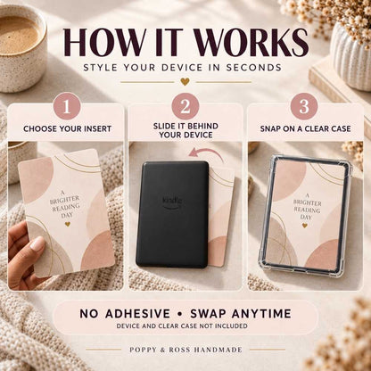 How to use a Kindle insert with a clear case