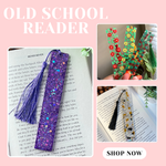 Ruby Red Chunky Glitter Resin Bookmark