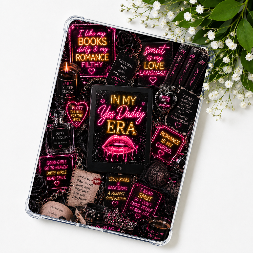 Yes Daddy Era Neon Lights Kindle Insert or eReader Case Decor | Accessories for Book Lovers