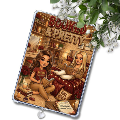 Rust and Khaki Booked & Pretty Caucasian Girl: Kindle or eReader Decor for Book Lovers