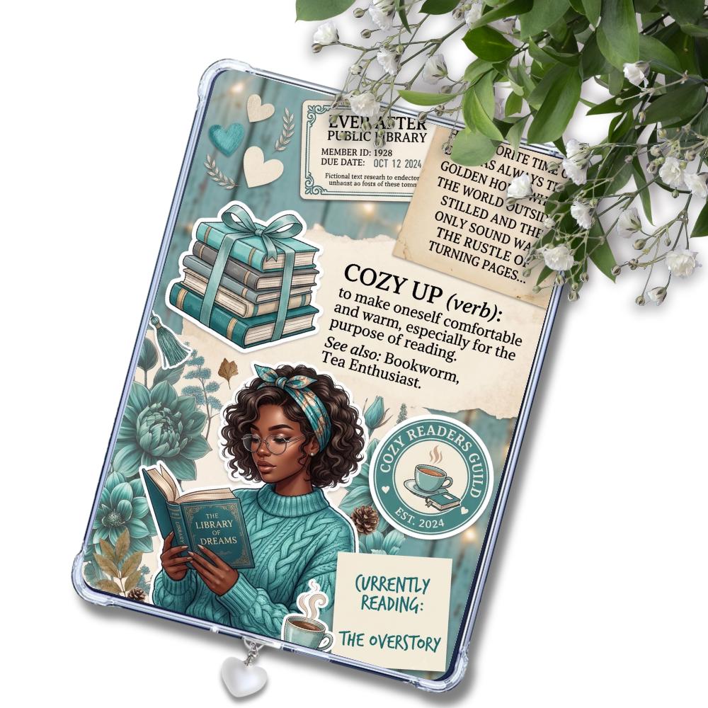 Book Nerd Black Girl Insert: Kindle or eReader Decor for Book Lovers