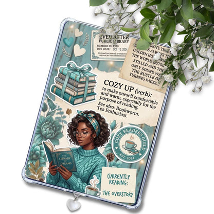 Book Nerd Black Girl Insert: Kindle or eReader Decor for Book Lovers