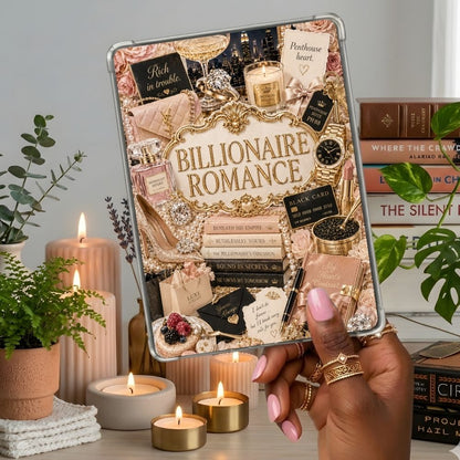 Billionaire Romance Collage Kindle insert second lifestyle view in a clear eReader case