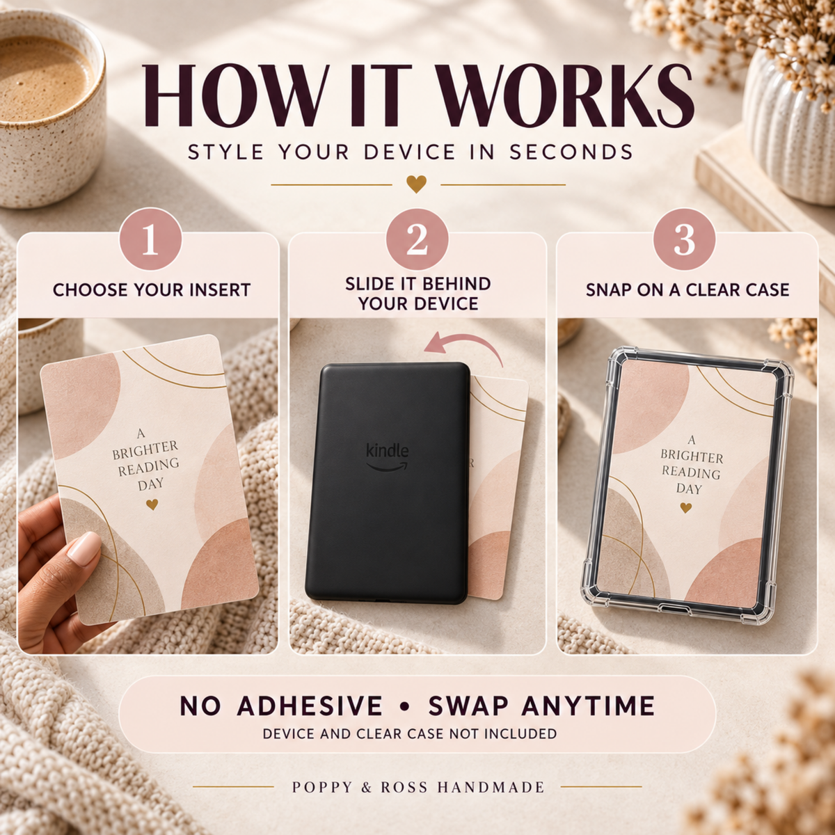 Book After Midnight Insert for Clear Case | Bookish Accessories