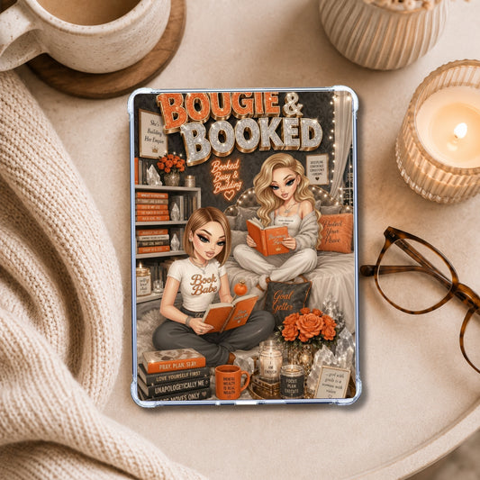 Booked and Bougie Urban White Girl shown on an eReader in a styled setting