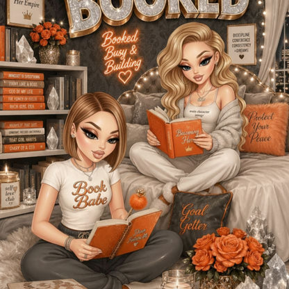 Booked and Bougie Urban White Girl artwork close-up