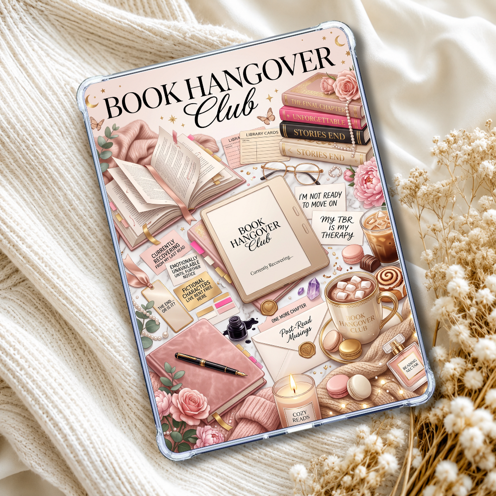 Book Hangover Club Kindle Insert eReader Case Decor | Accessories for Book Lovers