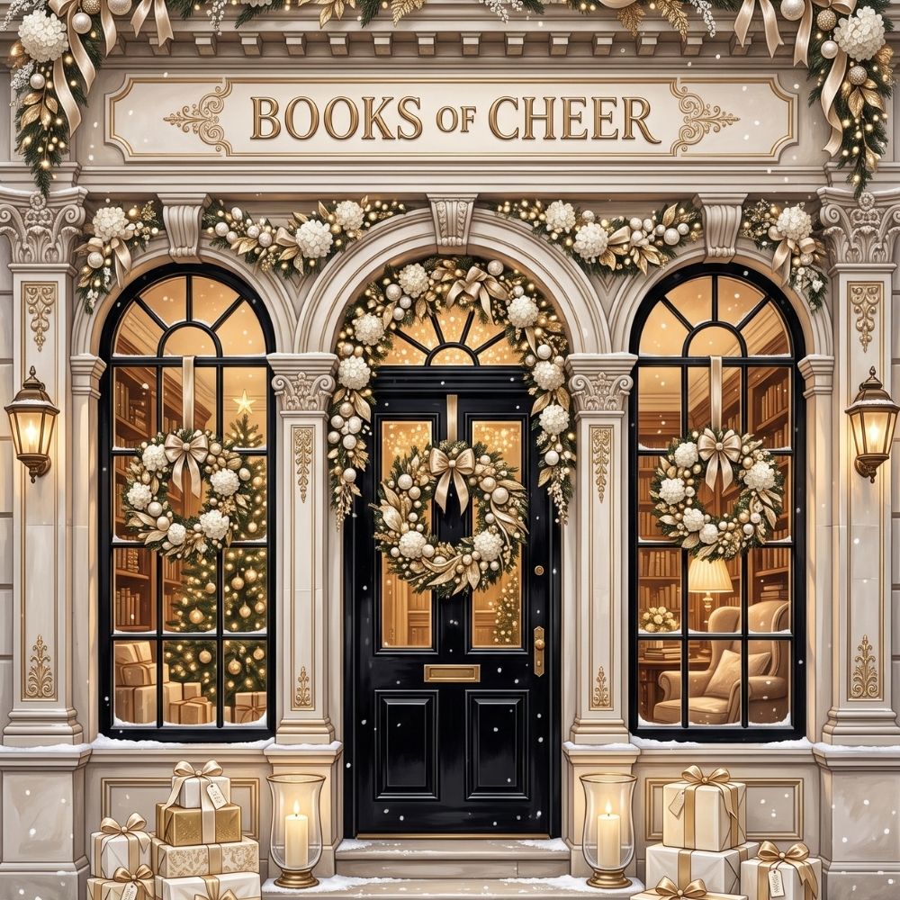 Close-up detail of Books of Cheer Kindle insert artwork
