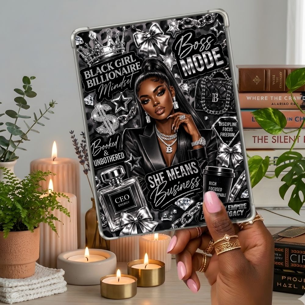 Boss Mode Kindle insert second lifestyle view in a clear eReader case