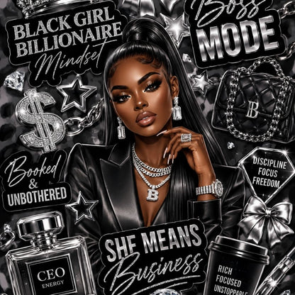 Close-up detail of Boss Mode Kindle insert artwork