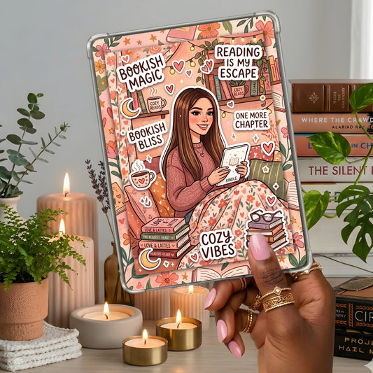 Brunette Bookish Bliss shown on a handheld eReader