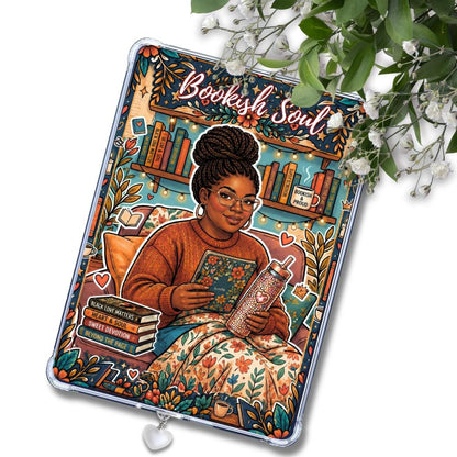Plus Size Curvy Bookish Soul Melanin Girl Insert: Kindle or eReader Decor for Book Lovers