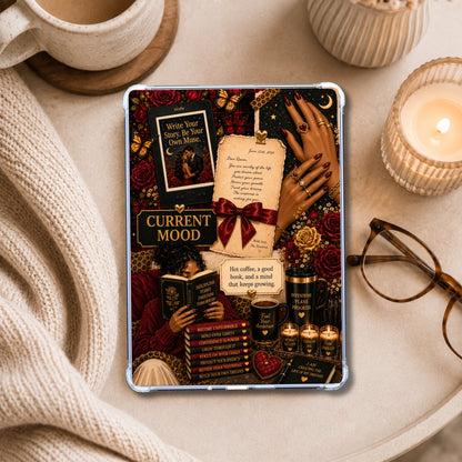 Cabernet Current Mood shown on an eReader in a styled setting