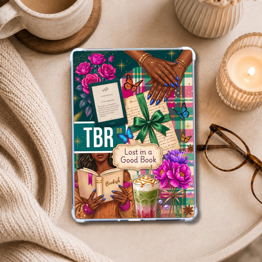 Preppy TBR shown on an eReader in a styled setting