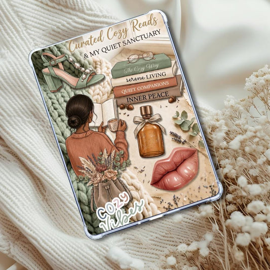 Natural Color Cozy Vibes Black Girl Reader: Kindle or eReader Decor for Book Lovers